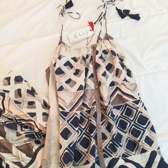 NWT Try B Maxi Dress Scarf Print - Deep Ocean Size Small - Picture 1 of 4